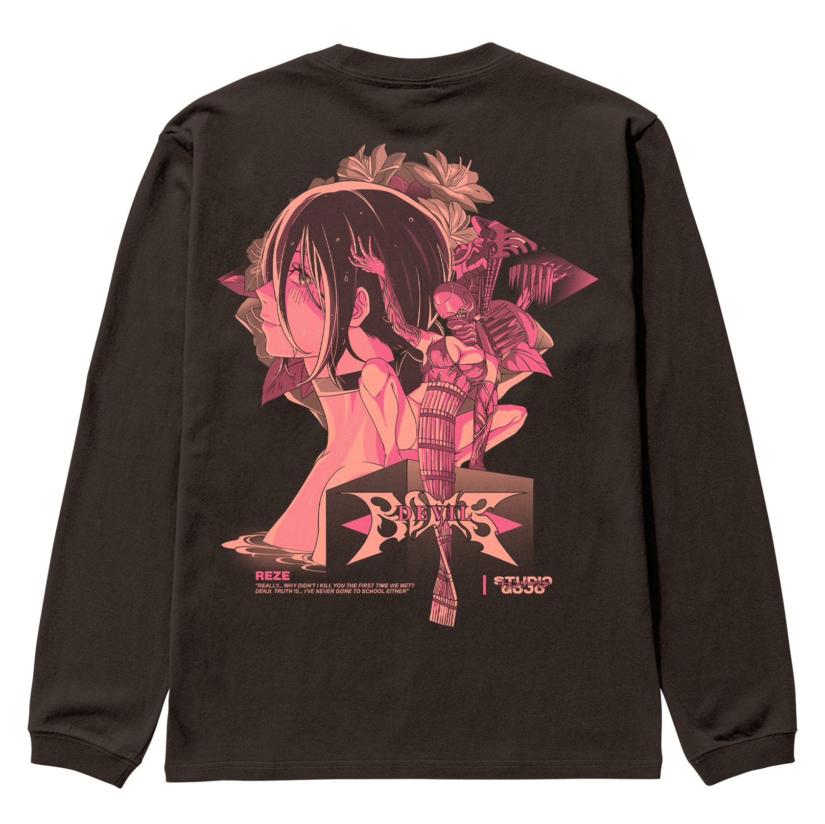 Reze Devil Bomb - Chainsaw Man - Polera manga larga DOBLE ESTAMPADO 6