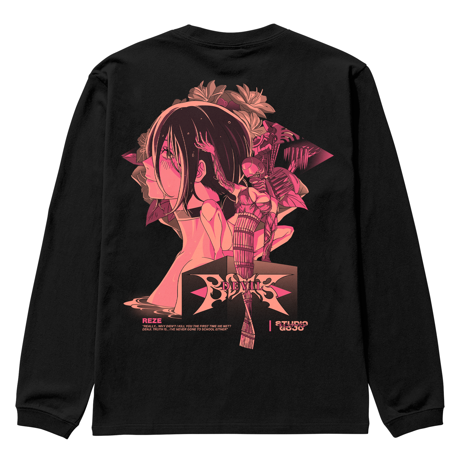 Reze Devil Bomb - Chainsaw Man - Polera manga larga DOBLE ESTAMPADO 3