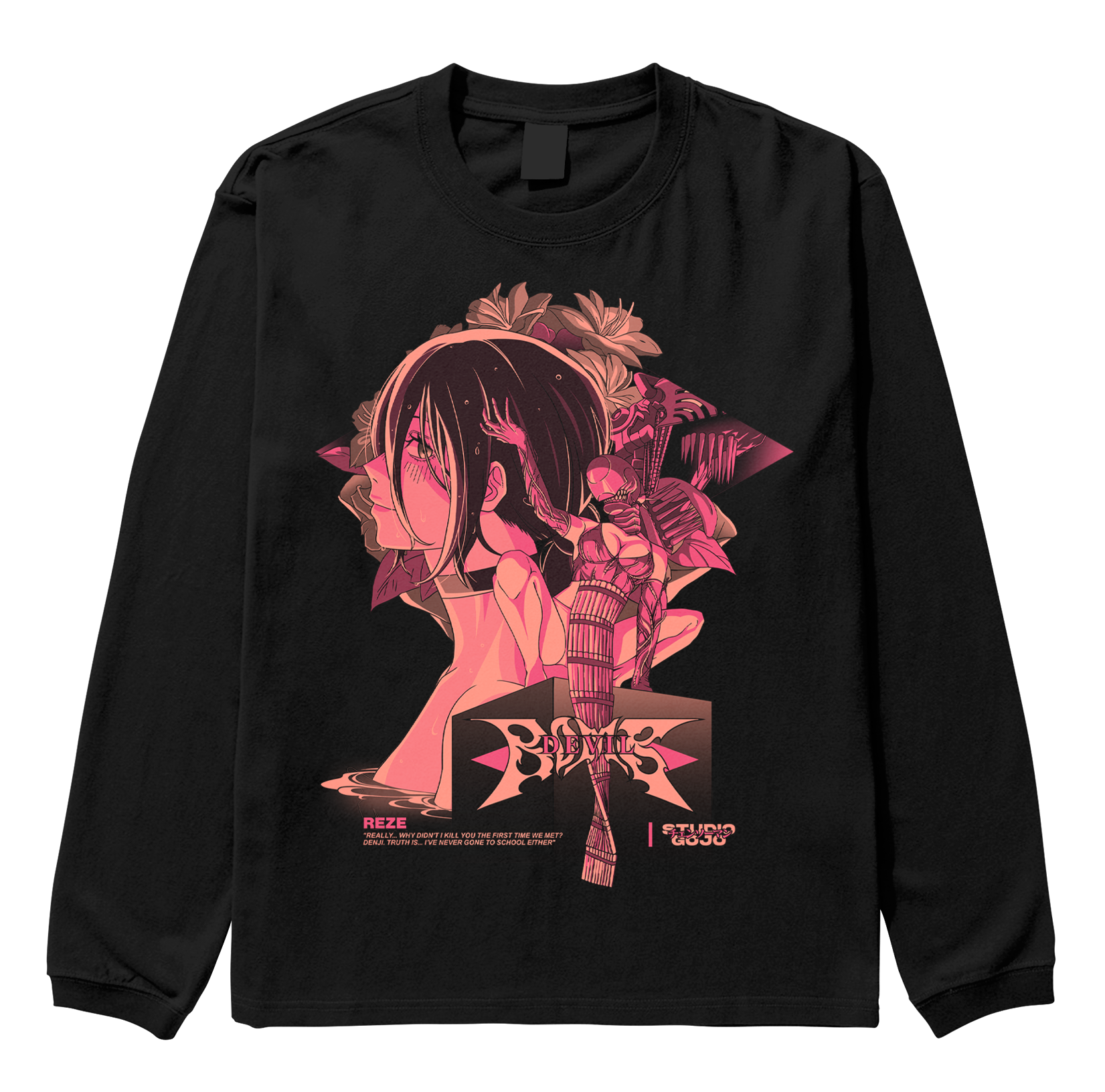 Reze Devil Bomb - Chainsaw Man - Polera manga larga SOLO FRONTAL 1