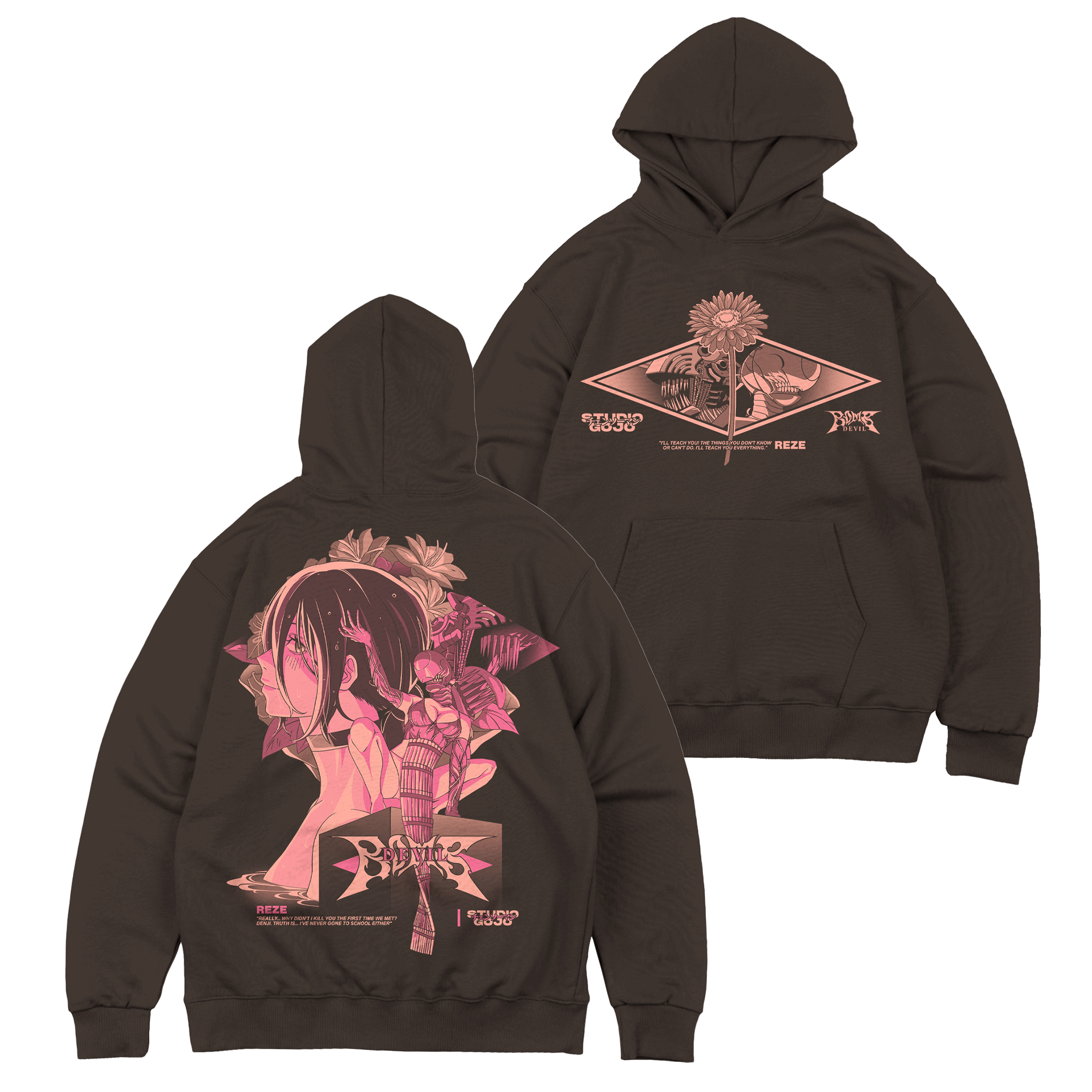 Reze Devil Bomb - Chainsaw Man - Poleron Canguro DOBLE ESTAMPADO 4