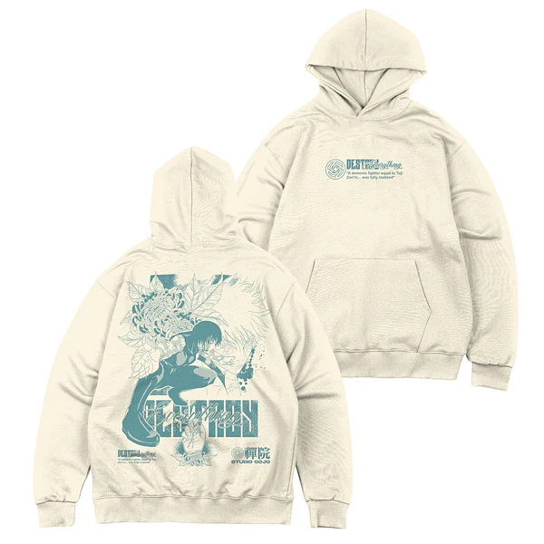 Maki Zenin V2 - Jujutsu Kaisen - Poleron Canguro DOBLE ESTAMPADO