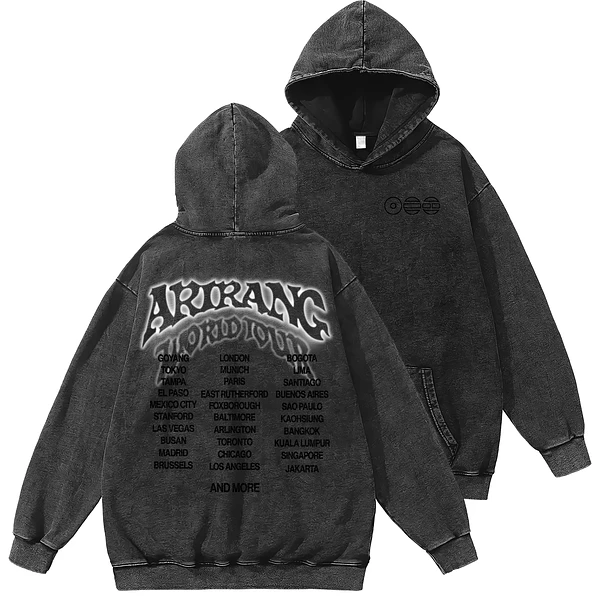 BTS Arirang World Tour #3 - Merch Tour - Poleron Canguro ACID WASH
