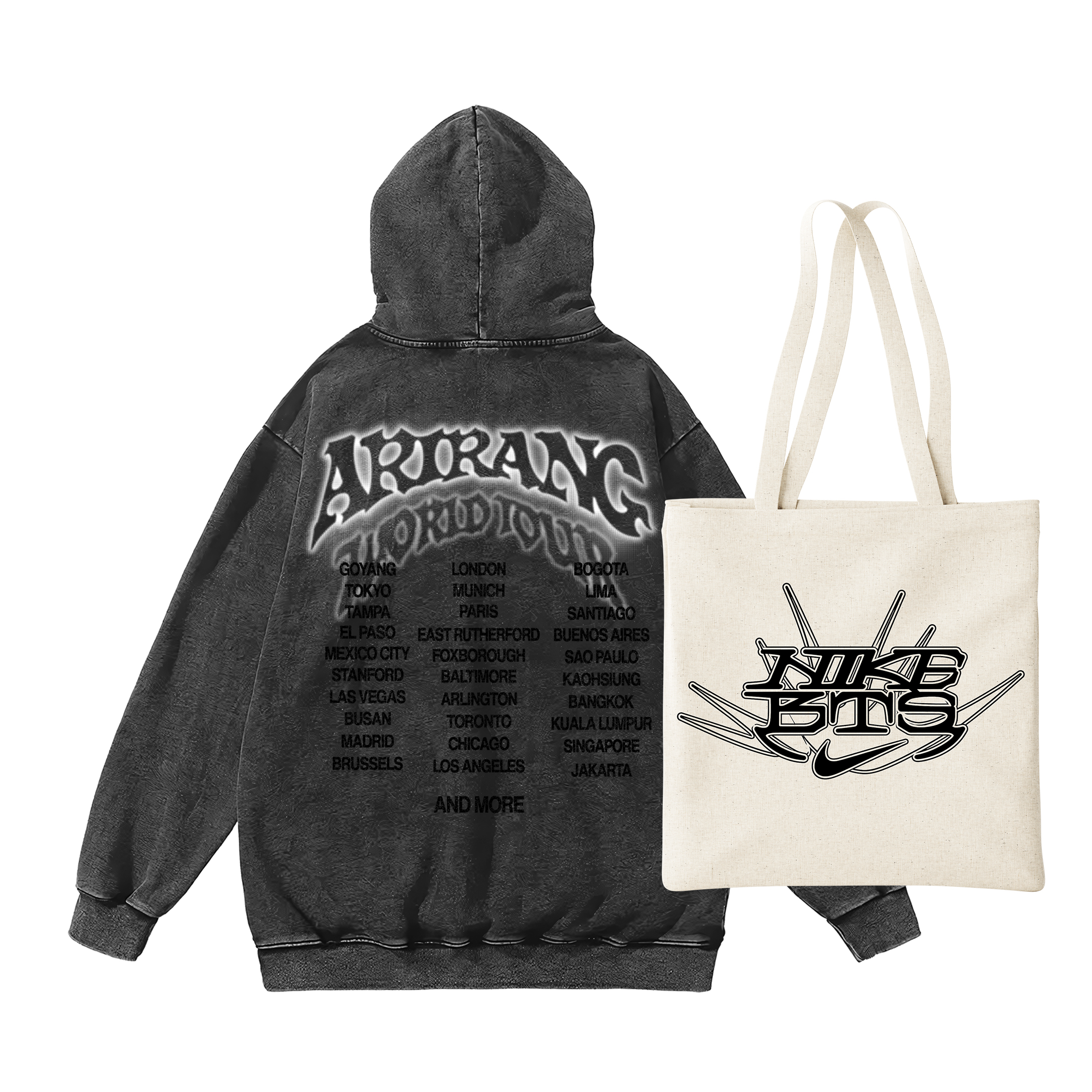 PACK PROMO NIKE Poleron BTS Arirang + Tote Bag  1