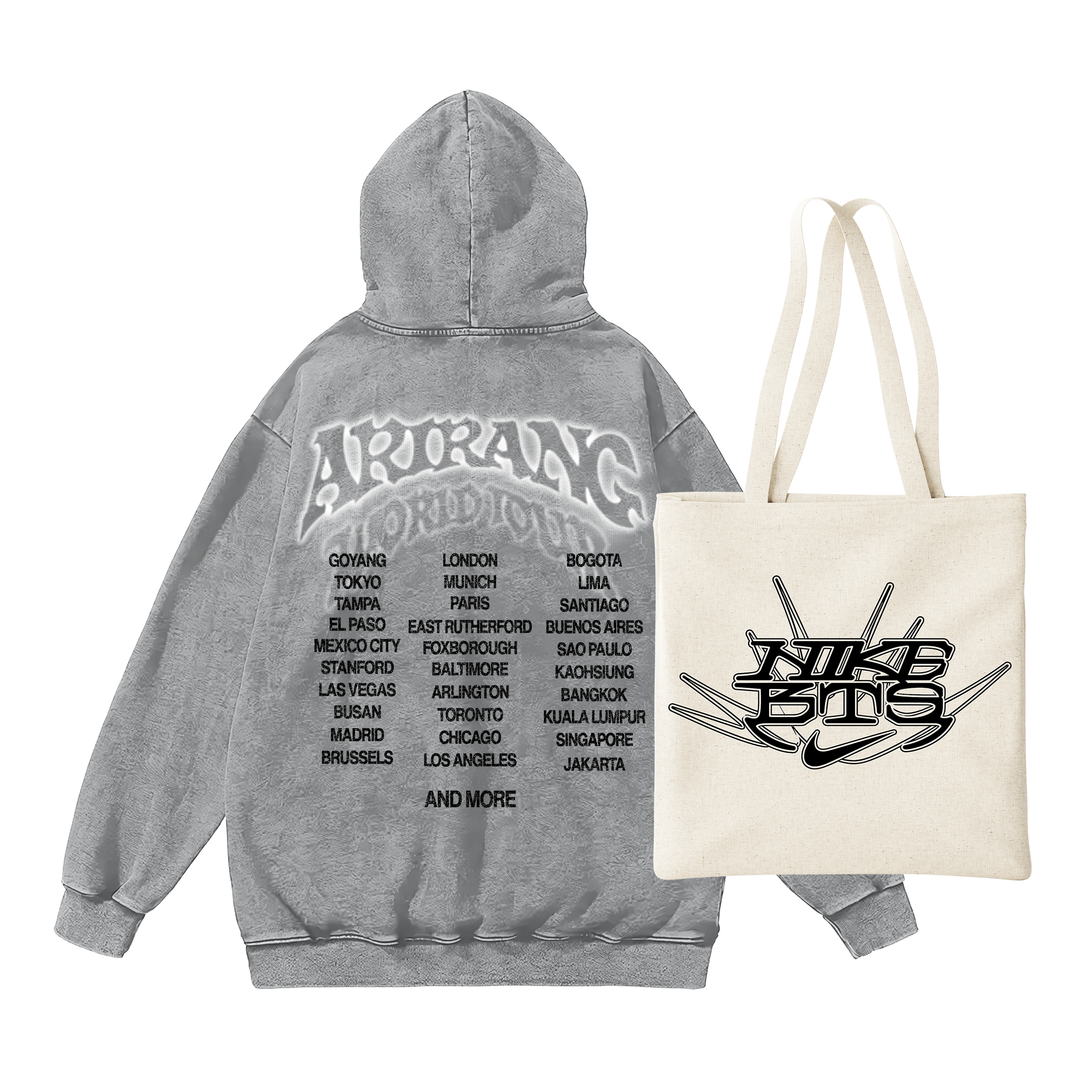 PACK PROMO NIKE Poleron BTS Arirang + Tote Bag  2