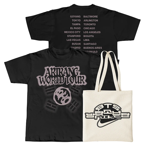 PACK PROMO NIKE Polera BTS Arirang #1 + Tote Bag 