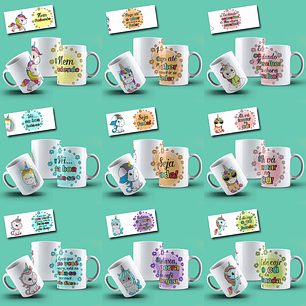 15 Artes Caneca Unicornio Sem Humor Editável em Corel Draw