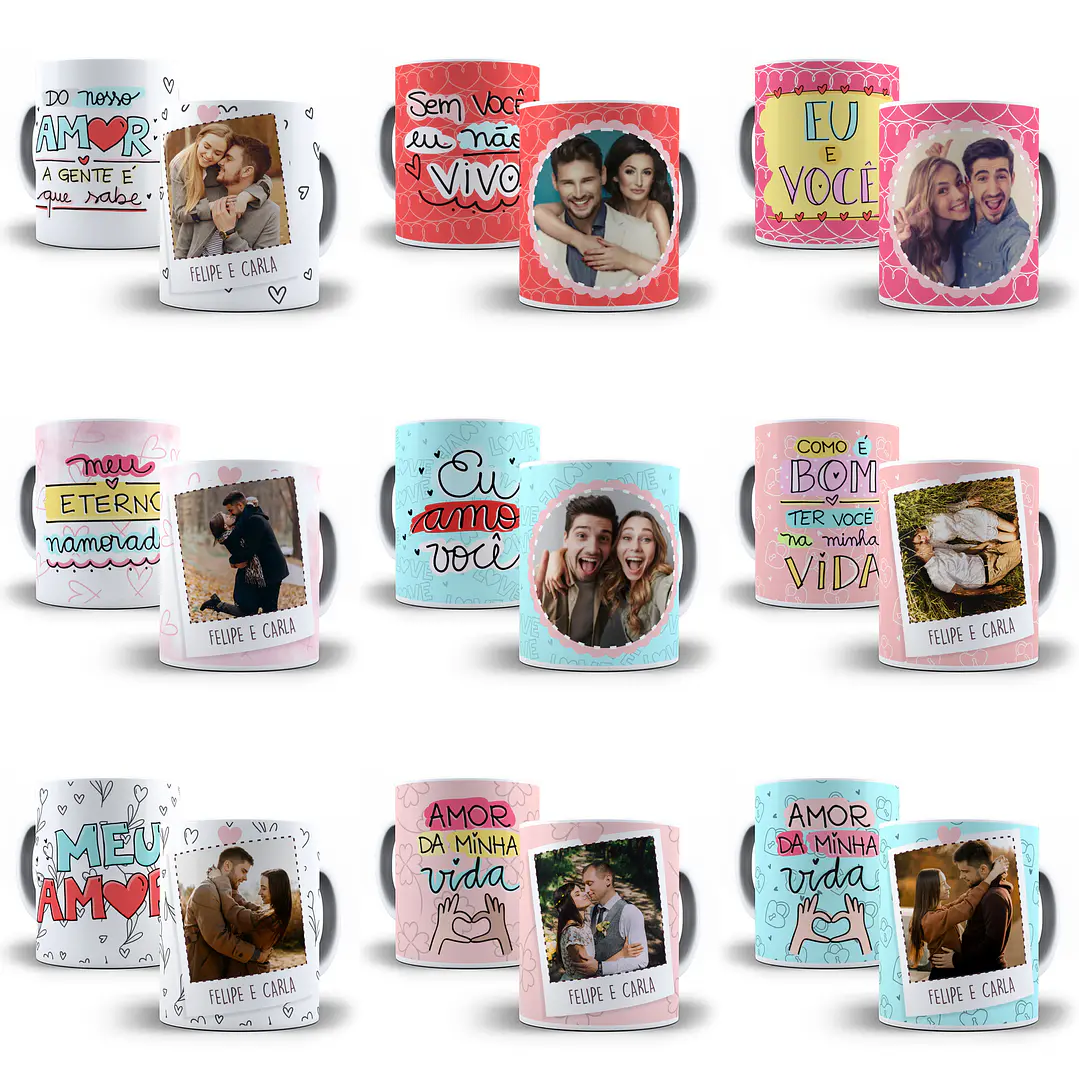 20 Artes Caneca Dia dos Namorados P1 Editável Cdr + Png 3