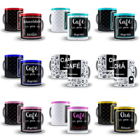 22 Artes Caneca Tupperware Editável em Photoshop