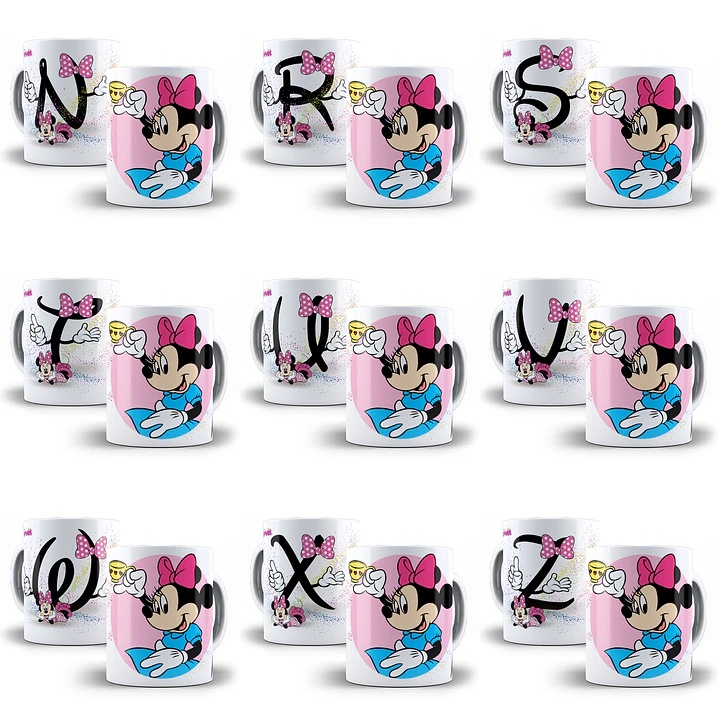 26 Artes Canecas Alfabeto Minnie Arquivo em Jpge/Png 3