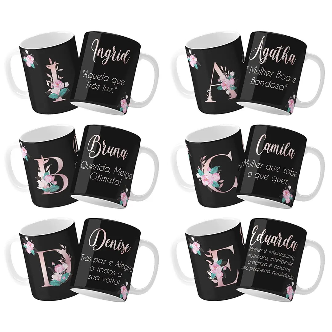 26 Artes Caneca Alfabeto Nomes e Significados Editável em Photoshop 1