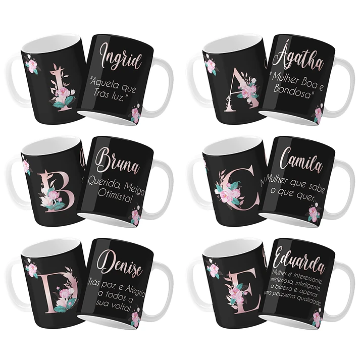 26 Artes Caneca Alfabeto Nomes e Significados Editável em Photoshop 1