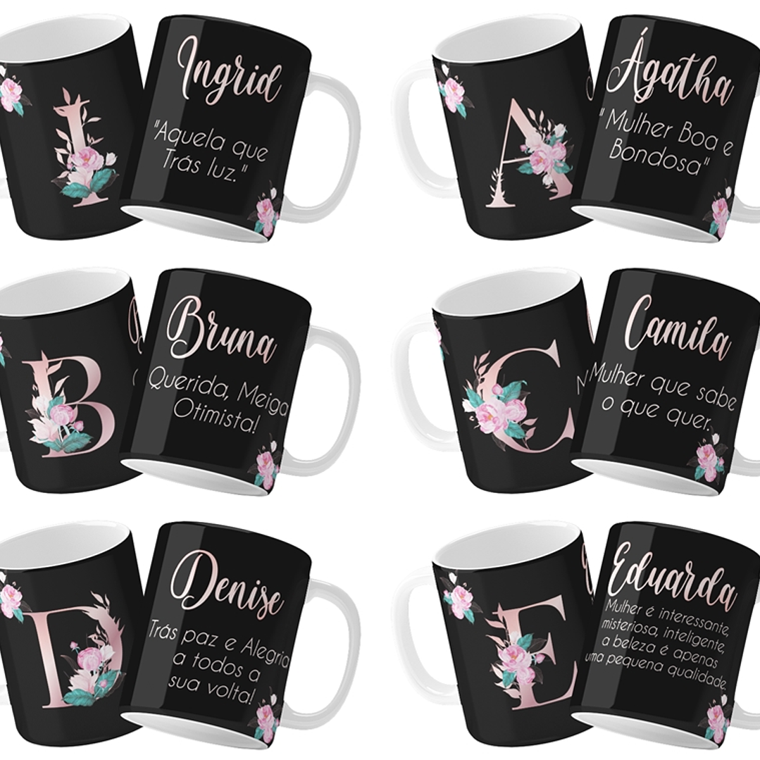 26 Artes Caneca Alfabeto Nomes e Significados Editável em Photoshop 1