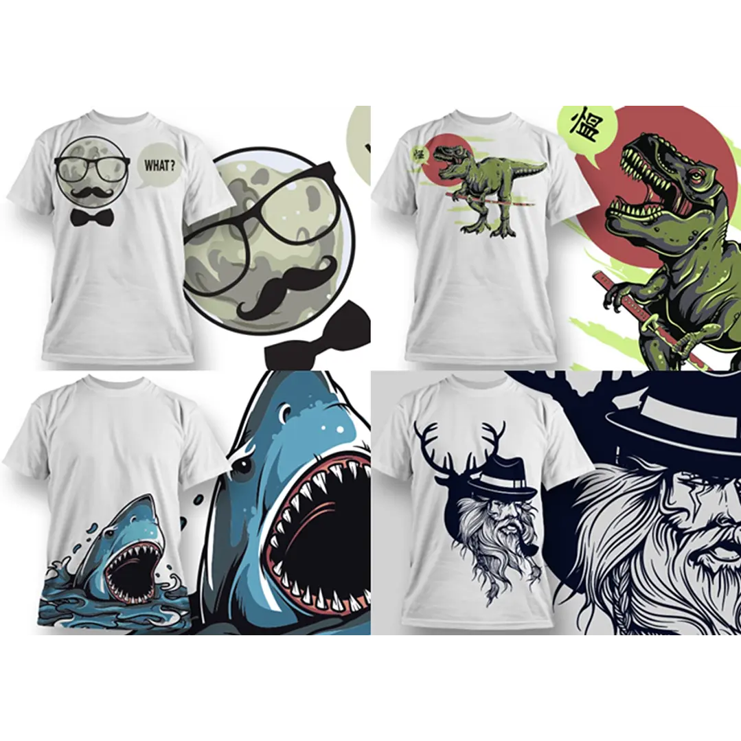 30 Artes para Camisa Caveira Editável em Corel Draw 4