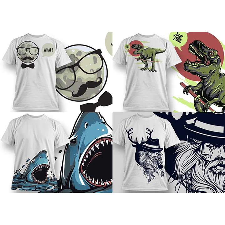 30 Artes para Camisa Caveira Editável em Corel Draw 4