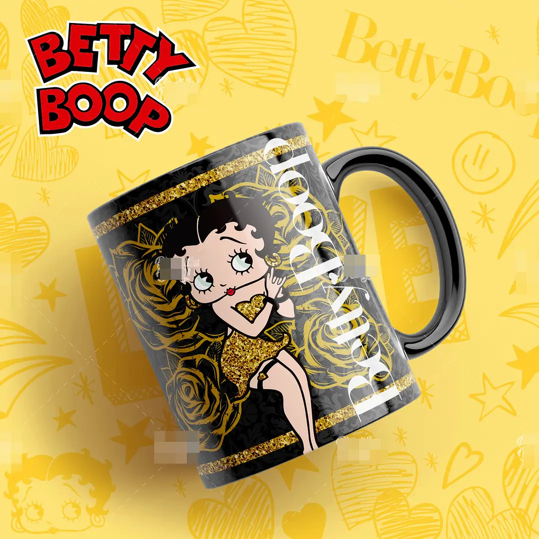13 Artes Caneca Betty Boop Editável em Photoshop 2