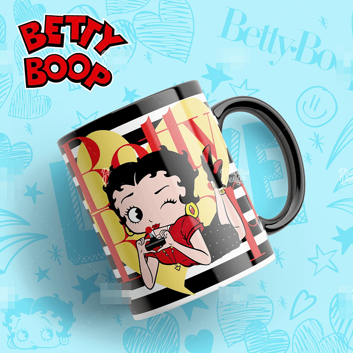 13 Artes Caneca Betty Boop Editável em Photoshop 4