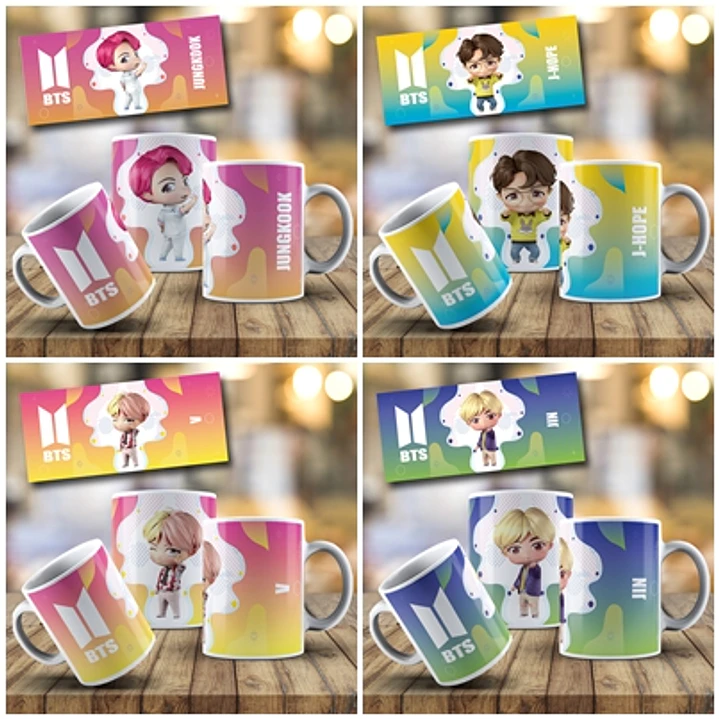 7 Artes Caneca BTS World Editável em Photoshop 3