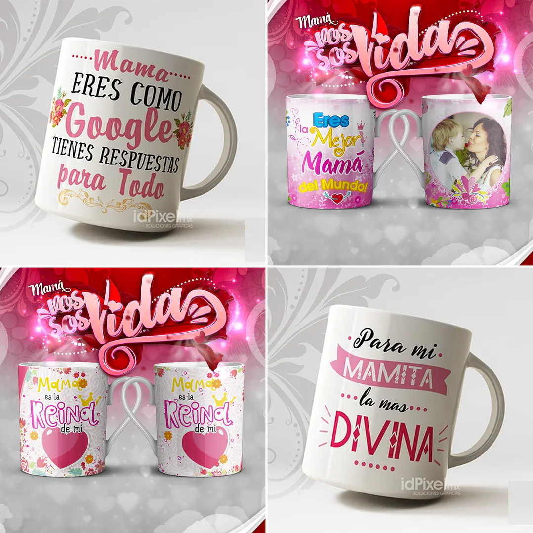 98 Artes Caneca Dia das Mães Editável em Photoshop 2