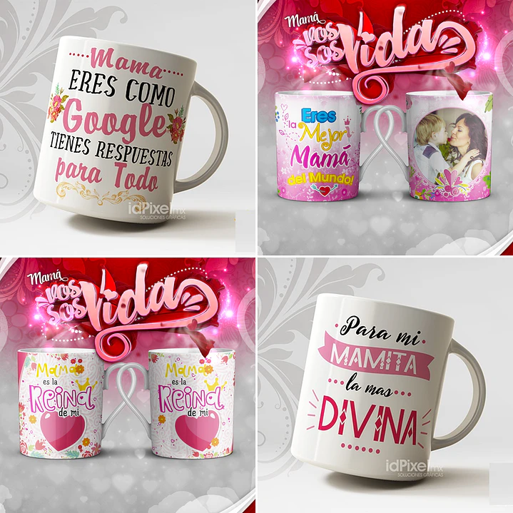 98 Artes Caneca Dia das Mães Editável em Photoshop 2