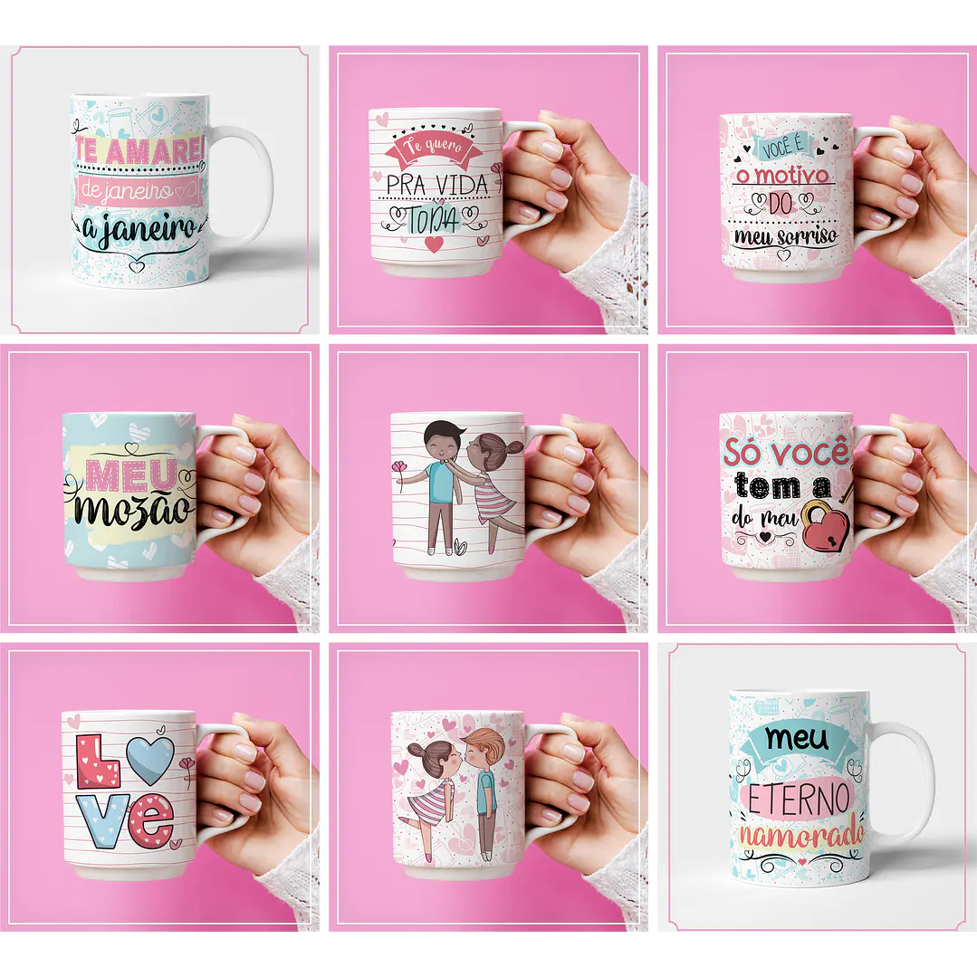Pacote de Artes para Caneca Sublimação Dia dos Namorados 5.1  4