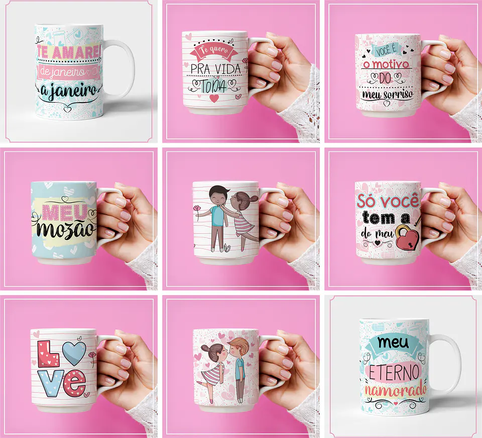 Pacote de Artes para Caneca Sublimação Dia dos Namorados 5.1  4