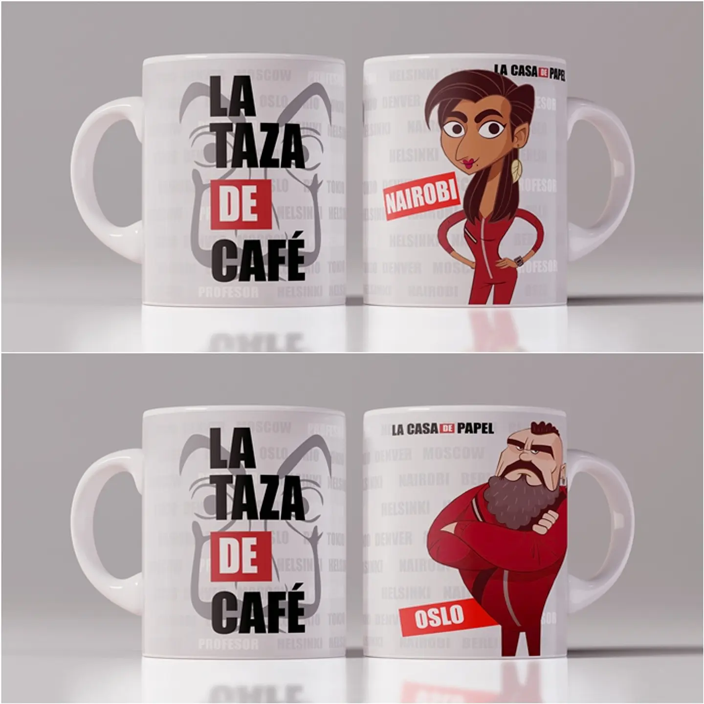 9 Artes Caneca La Casa de Papel Editável em Photoshop 3