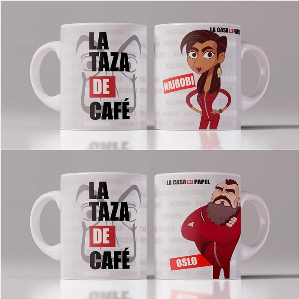 9 Artes Caneca La Casa de Papel Editável em Photoshop 3