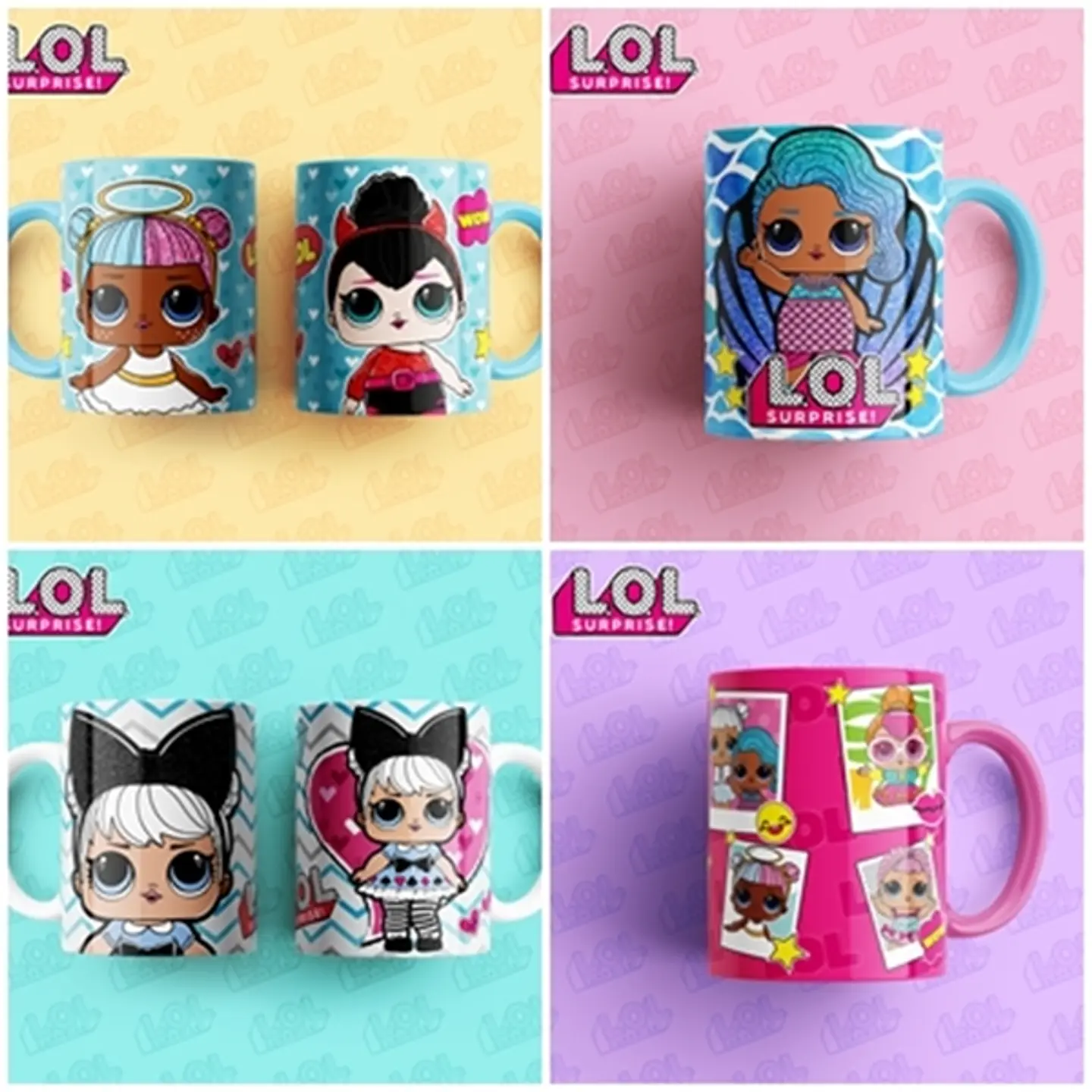 15 Artes Caneca LOL Suprise Editável em Photoshop 2
