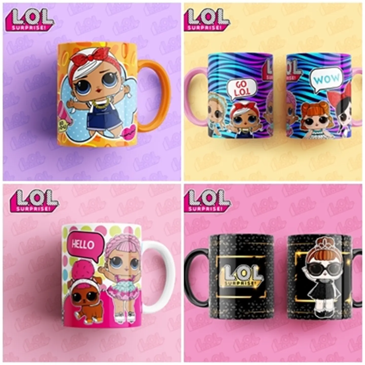 15 Artes Caneca LOL Suprise Editável em Photoshop 3