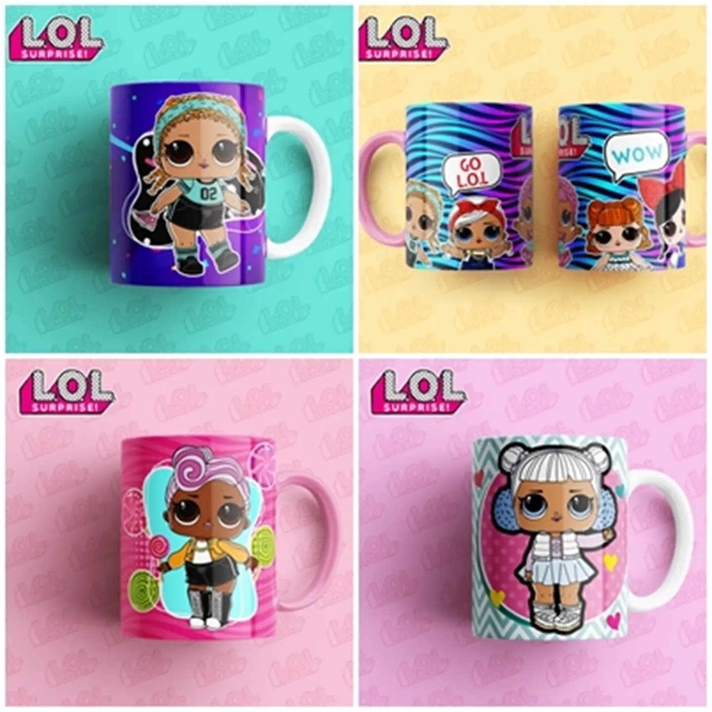 15 Artes Caneca LOL Suprise Editável em Photoshop 4