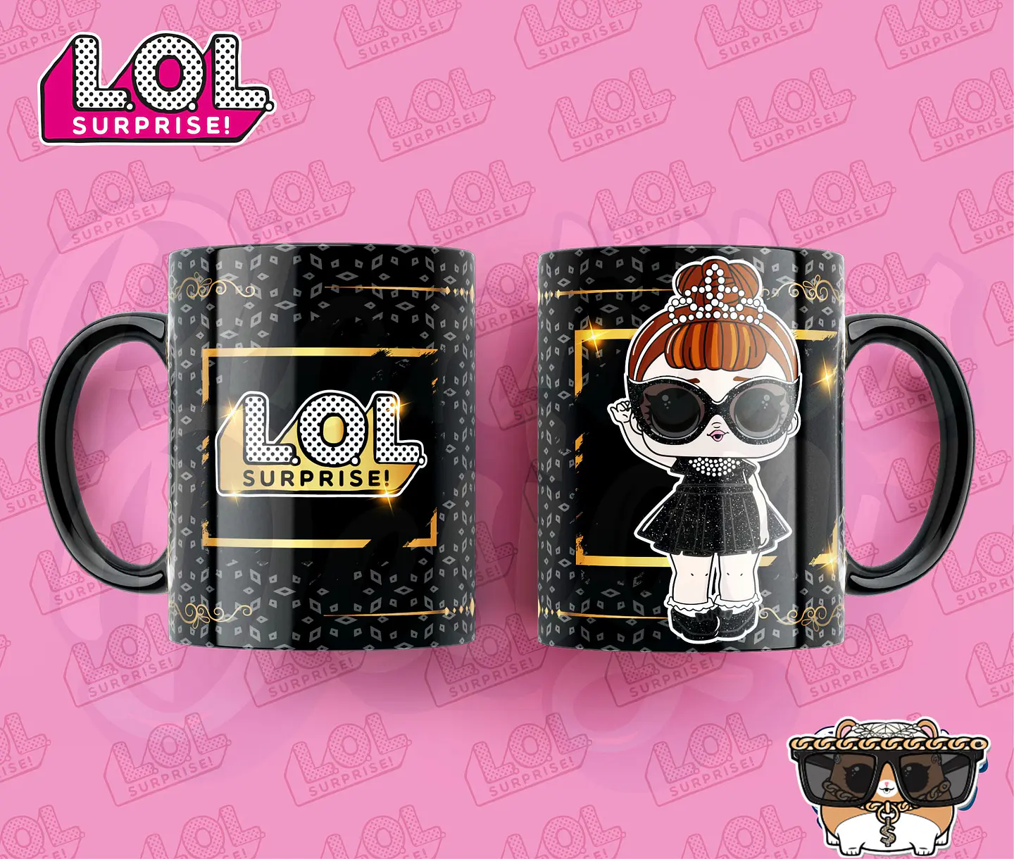 15 Artes Caneca LOL Suprise Editável em Photoshop 5