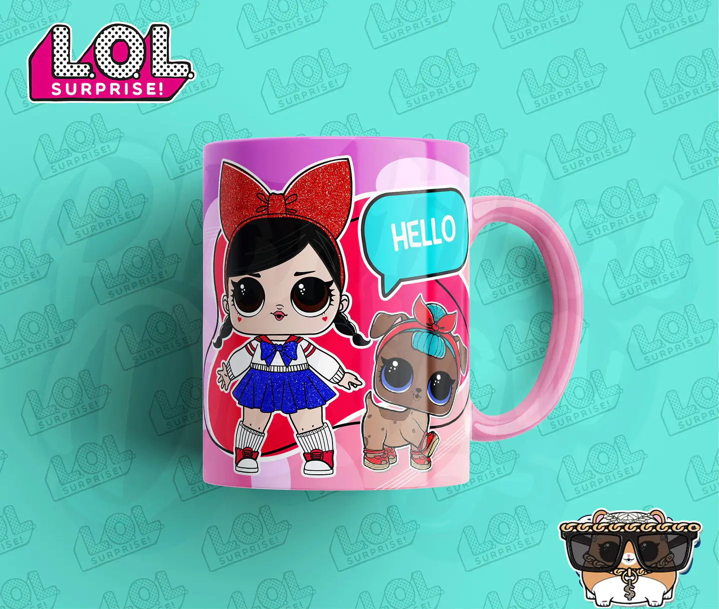 15 Artes Caneca LOL Suprise Editável em Photoshop 6