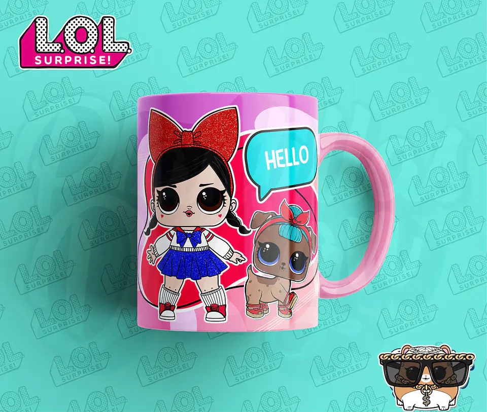15 Artes Caneca LOL Suprise Editável em Photoshop 6
