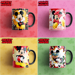 15 Artes Caneca Mickey e Minnie Editável em Photoshop