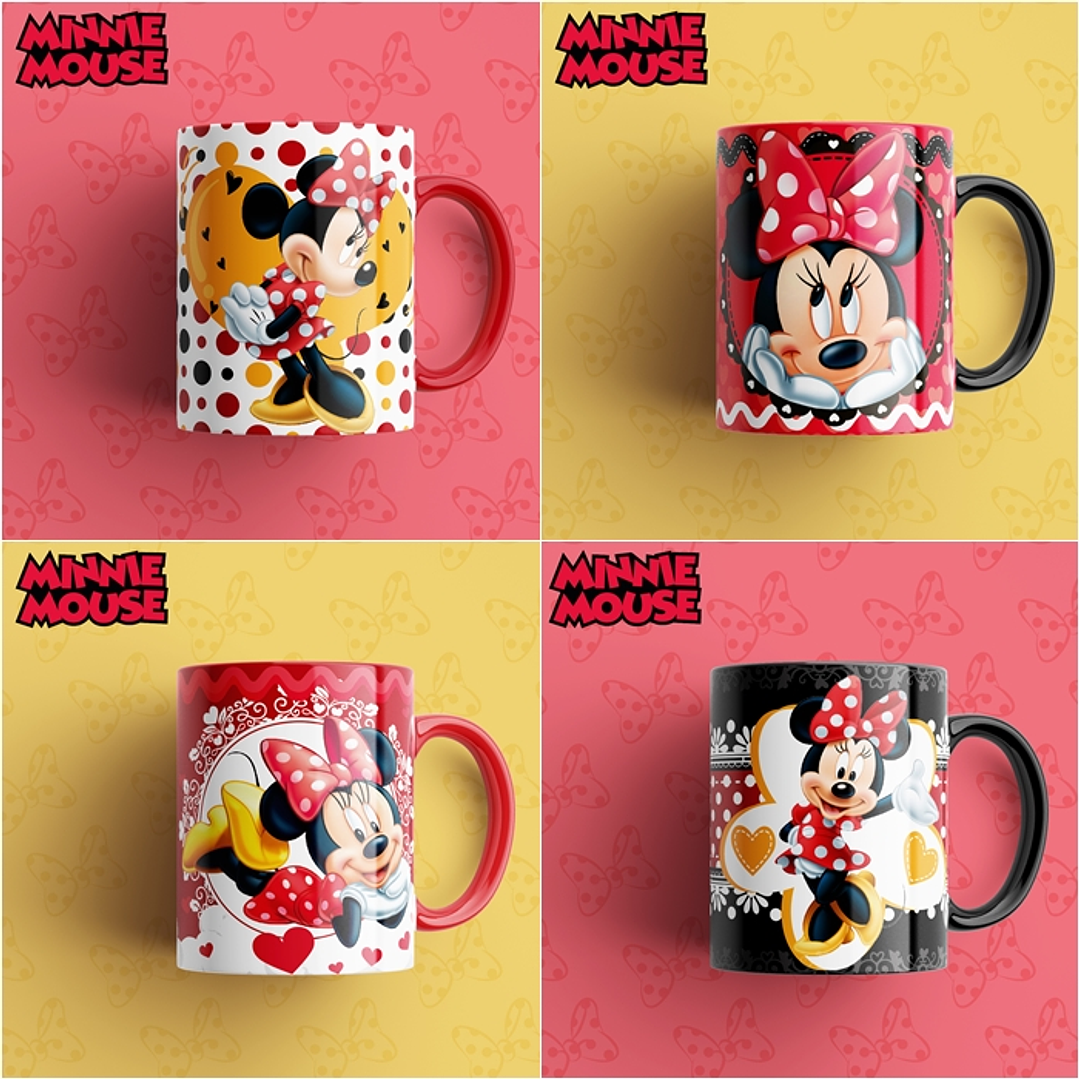 15 Artes Caneca Mickey e Minnie Editável em Photoshop 2
