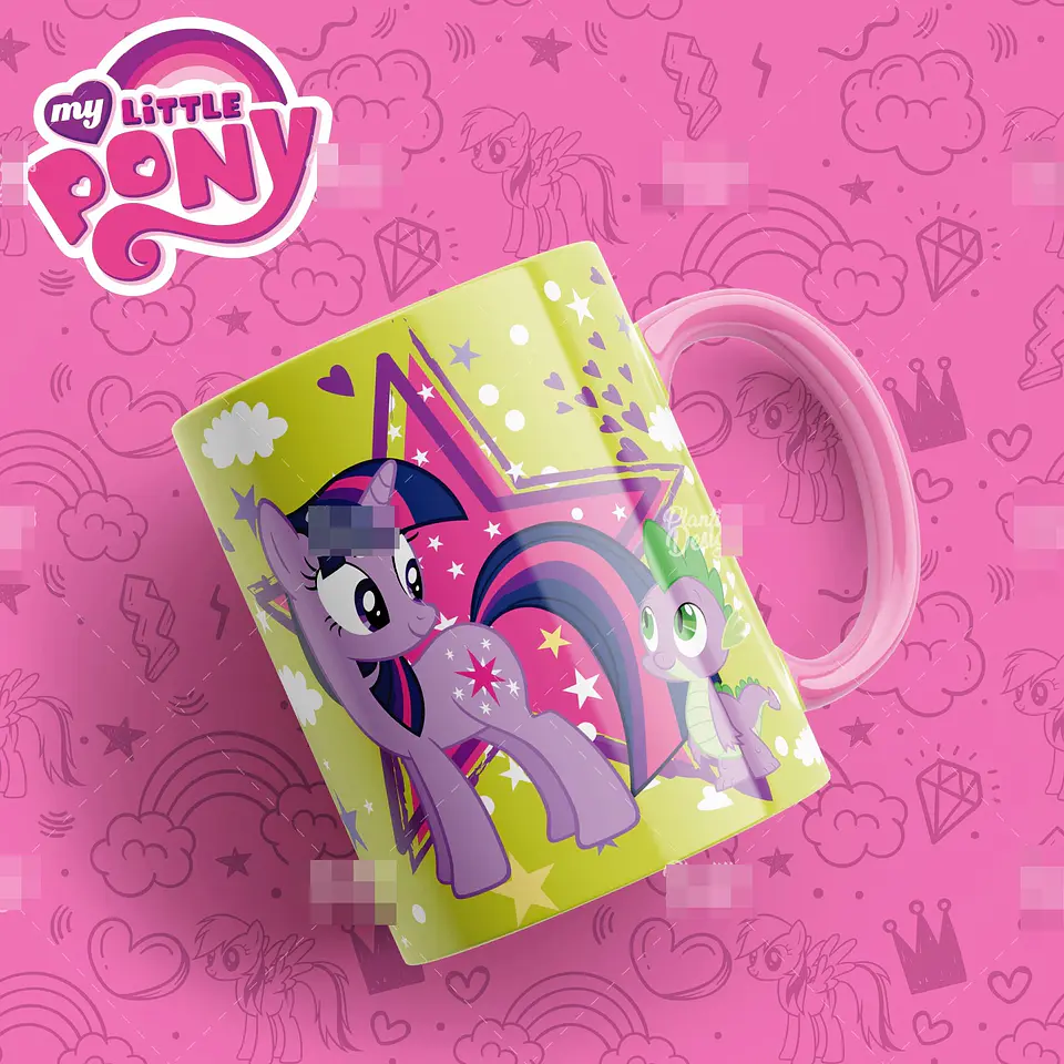 13 Artes Caneca My Little Pony Editável em Photoshop 4