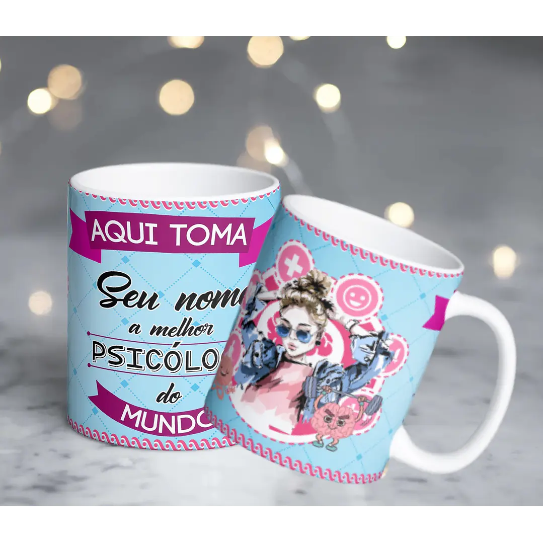 82 Artes para Caneca Profissões Editável em Corel Draw 5