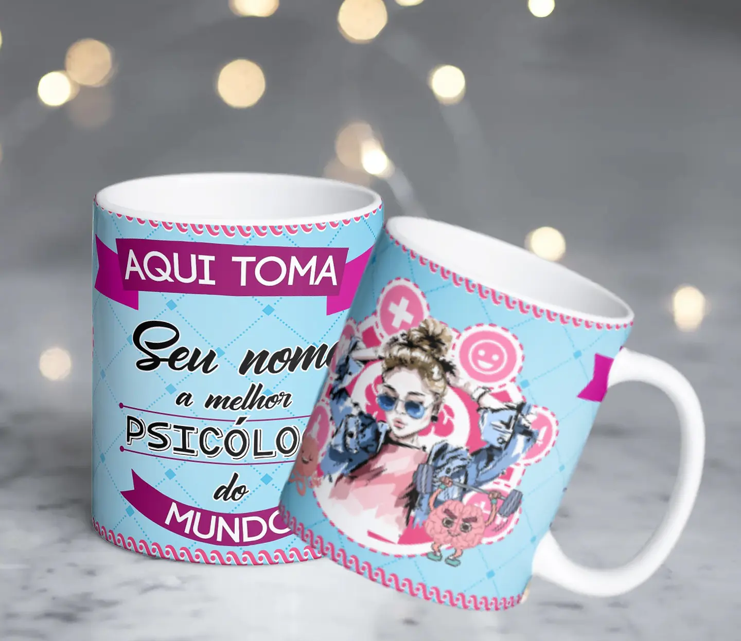 82 Artes para Caneca Profissões Editável em Corel Draw 5