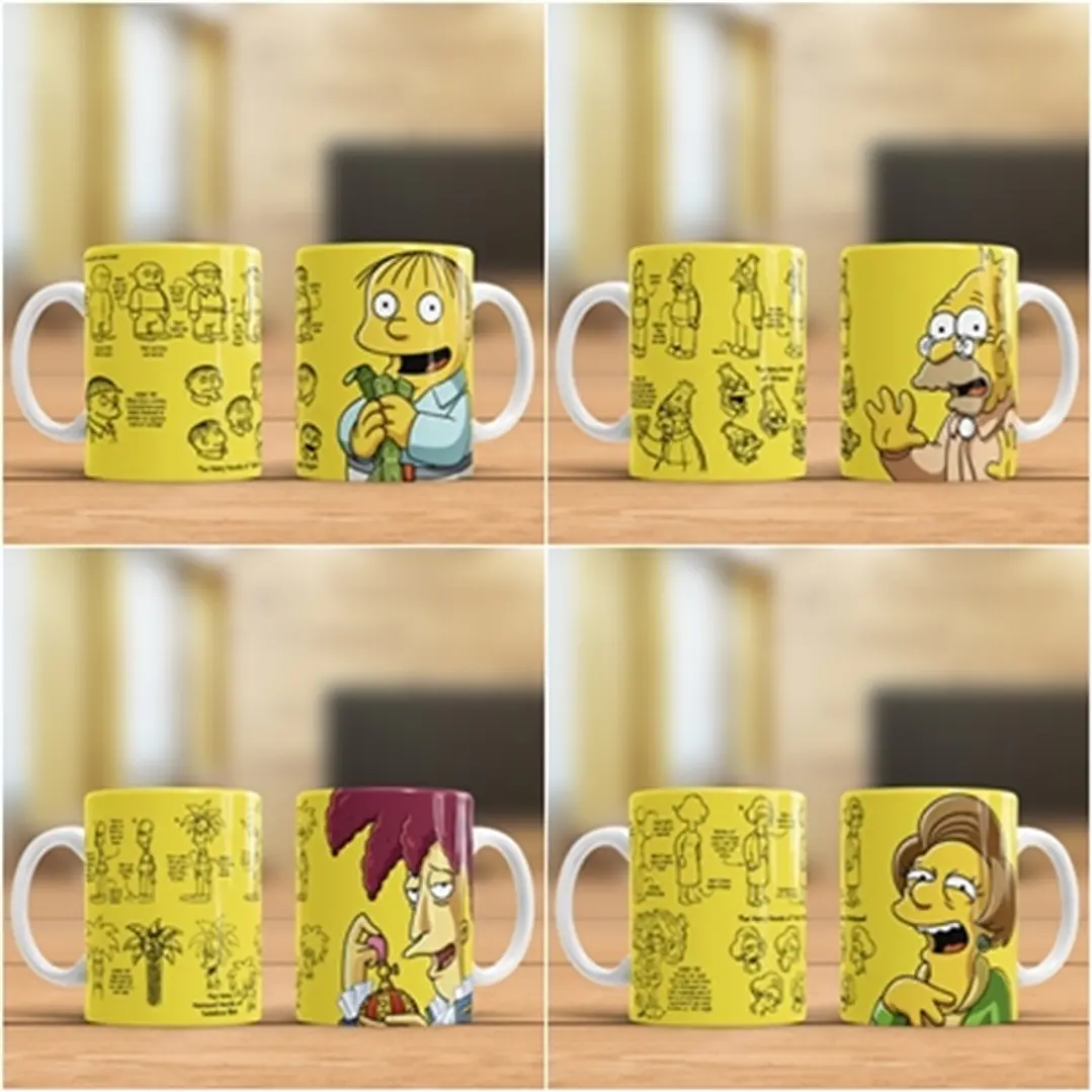 22 Artes para Caneca Simpsons Editável em Corel Draw e Photoshop 5