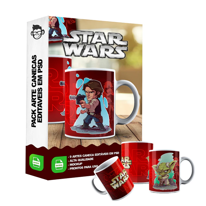 9 Artes Caneca Star Wars Editável em Photoshop 2
