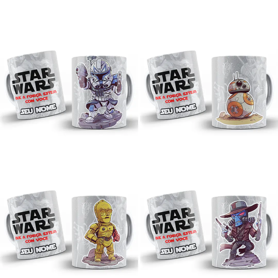 29 Artes Caneca Star Wars Editável em Photoshop 2