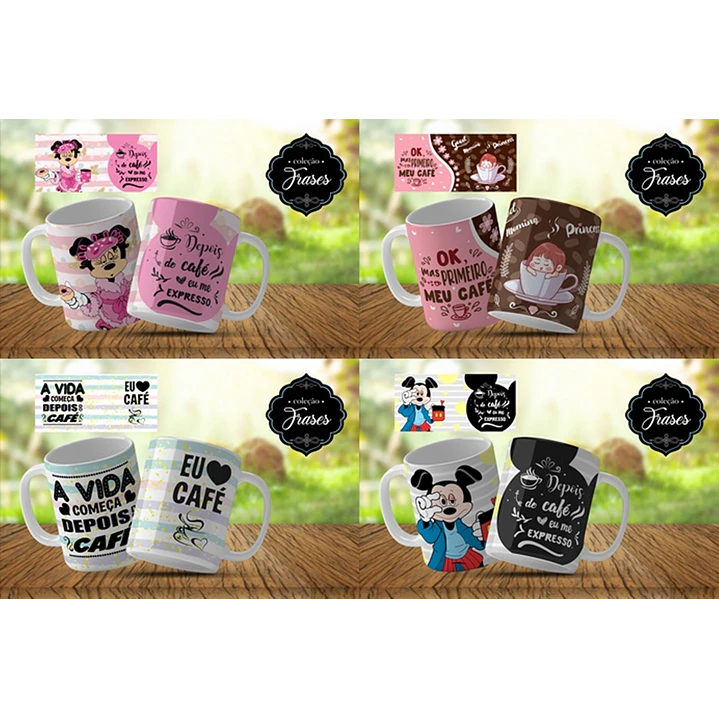 10 Artes para Caneca Frases Editável em Corel Draw 2