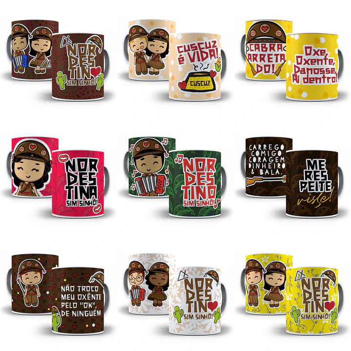 10 Artes para Caneca Nordestino Arquivo em Jpge/Png 1