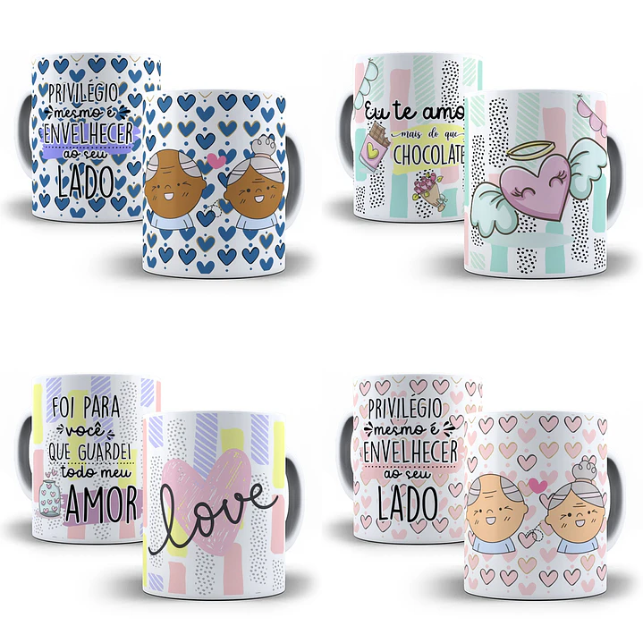10 Artes para Caneca Namorados Arquivo em Jpge/Png 1