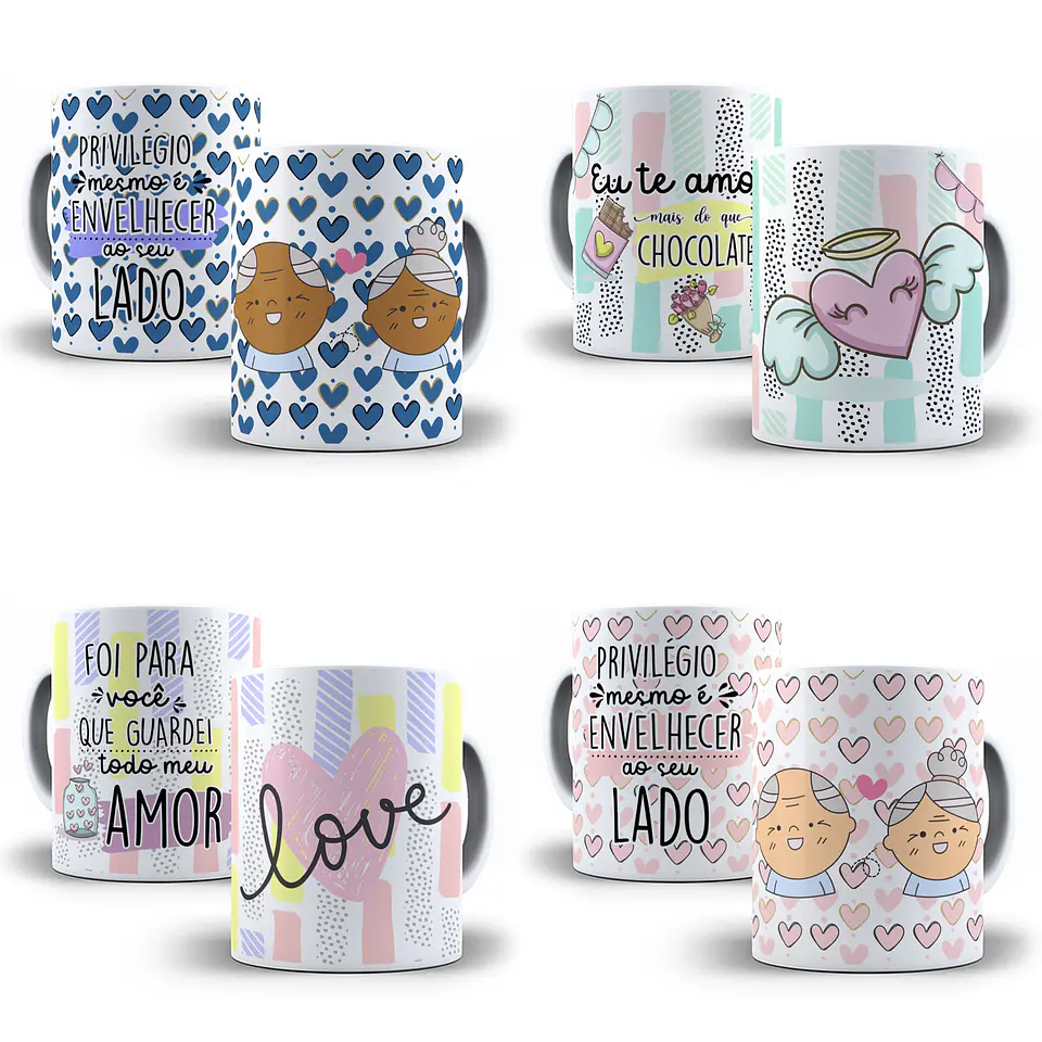 10 Artes para Caneca Namorados Arquivo em Jpge/Png 1