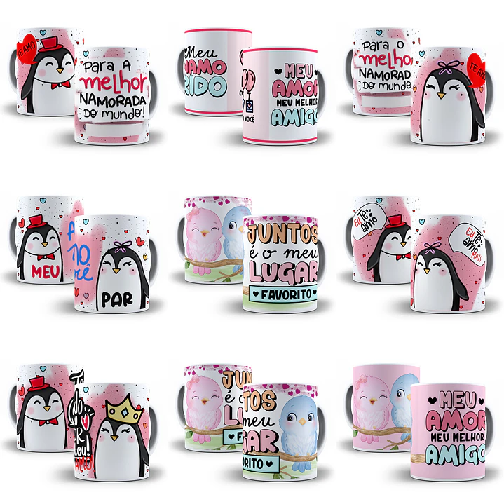 15 Artes para Caneca Dia dos Namorados Arquivo em Jpge/Png 1