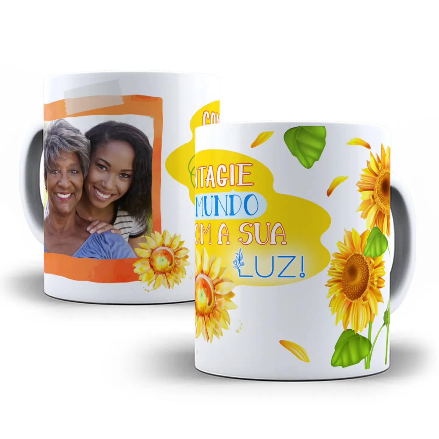 22 Artes Caneca Cactos e Flores Editável em Photoshop 6
