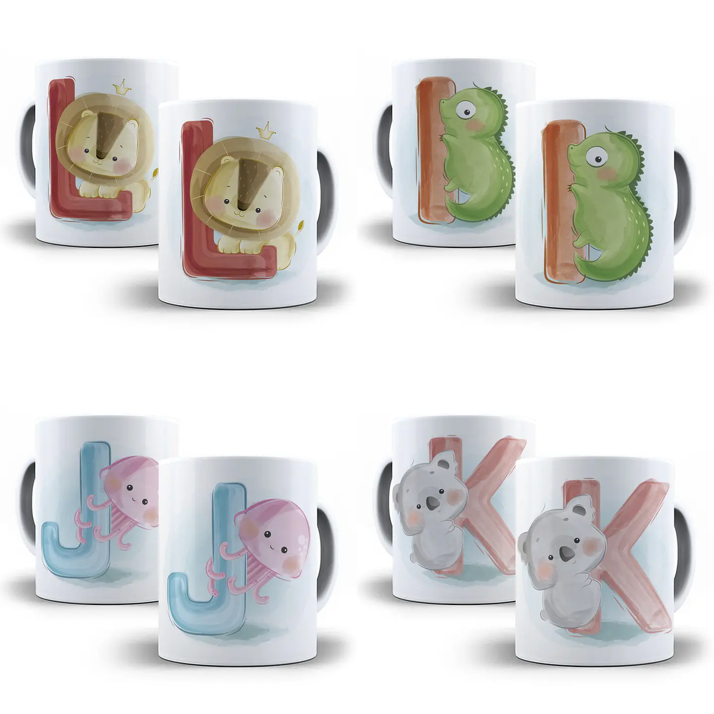 26 Artes para Caneca Alfabetos Cute Editável em Corel Draw 3