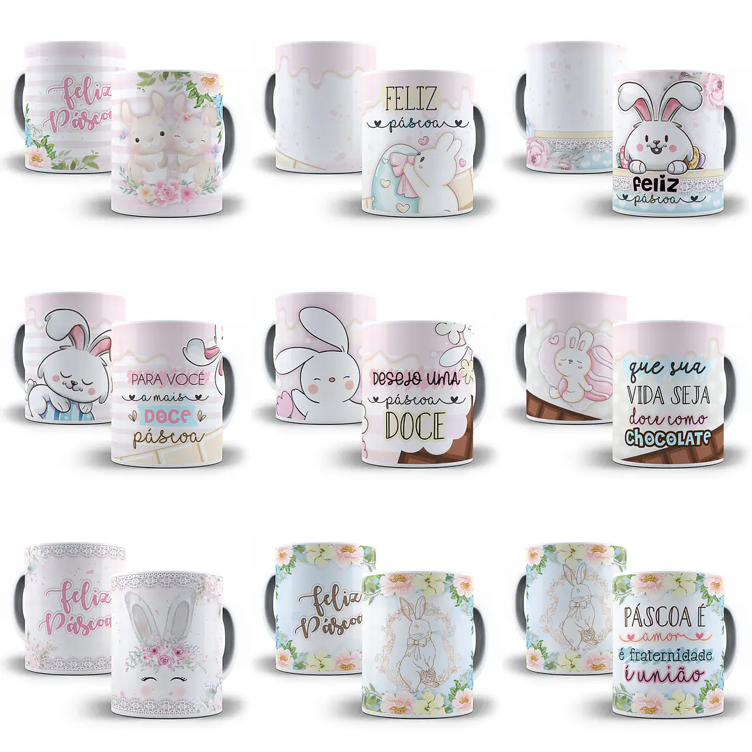 26 Artes para Caneca Pascoa Arquivo em Jpge/Png 1