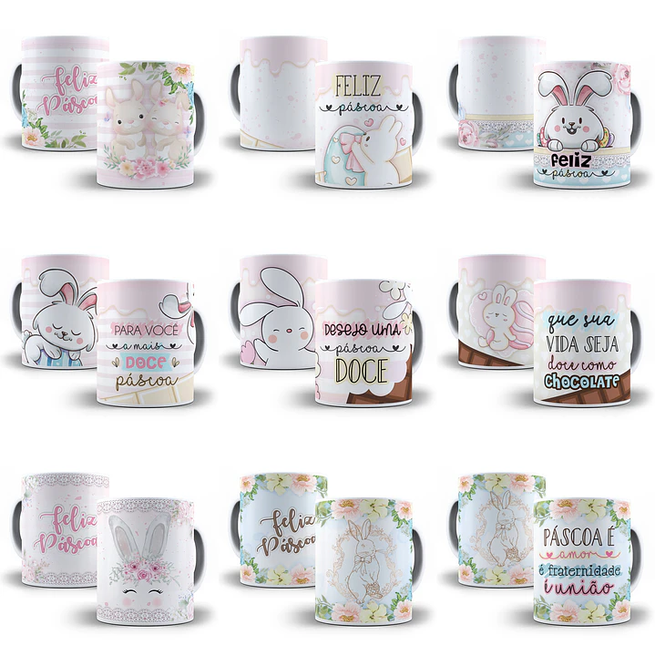 26 Artes para Caneca Pascoa Arquivo em Jpge/Png 1